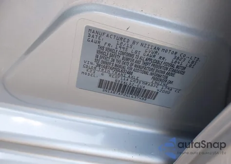 2016 Nissan Sentra Fe+ S/S/Sl/Sr/Sv z USA, uszkodzony, nr VIN 3N1AB7AP2GL637488